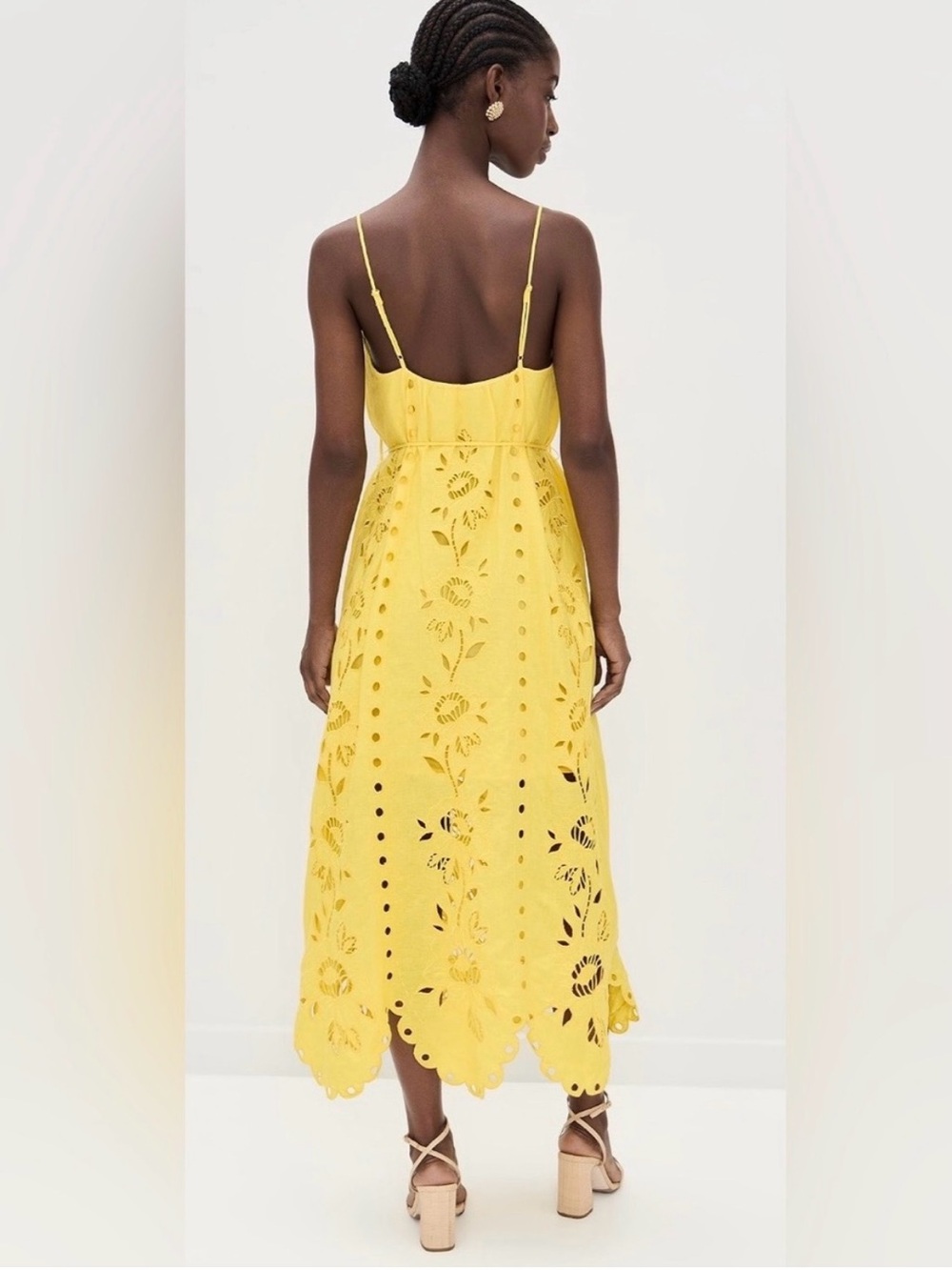 FARM RIO Brazilian Tropical Yellow Richelieu Sleeveless Maxi Dress - Picture 2 of 6